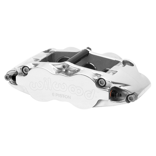 Wilwood Caliper, FNSL6R, Radial, 1.10 in. Rotor Width, 14.00 in. Rotor Dia, 1.62/1.12/1.12 in. Bore, RH, Alum, Polished, Each