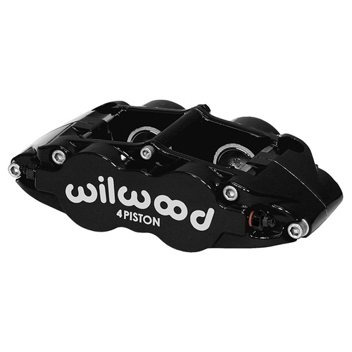 Wilwood Caliper, FNSL4R, Radial, 1.10 in. Rotor Width, 14.00 in. Rotor Dia., 1.25/1.25 in. Bore, Universal, Alum, Black, Each