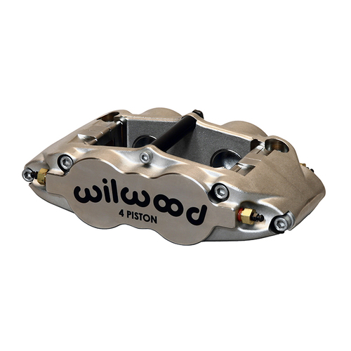 Wilwood Caliper, FNSL4R, Radial, 1.10 in. Rotor Width, 14.00 in. Rotor Dia, 1.25/1.25 in. Bore, Universal, Alum, Nickel, Each