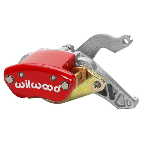 Wilwood Caliper, MC4 Mechanical, Floating, 0.81 in. Rotor Width, 12.88 in. Rotor Dia., 1.19 in. Bore, LH, Alum, Red, Each