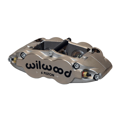 Wilwood Caliper, FNSL6R, Radial, 1.25 in. Rotor Width, 14.00 in. Rotor Dia., 1.62/1.12/1.12 in. Bore, RH, Alum, Nickel, Each