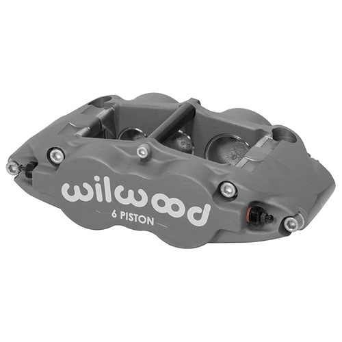 Wilwood Caliper, FSL6R, Radial, 0.81 in. Rotor Width, 14.00 in. Rotor Dia., 1.62/1.12/1.12 in. Bore, RH, Alum, Ano, Each