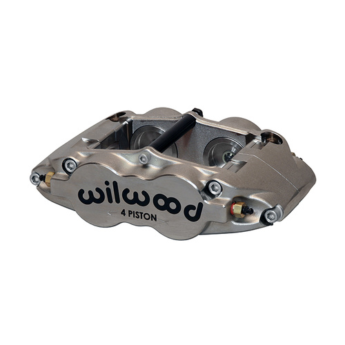 Wilwood Caliper, FSL4R ST, Radial, 1.25 in. Rotor Width, 14.00 in. Rotor Dia., 1.88/1.62 in. Bore, Aluminum, RH, Nickel, Each