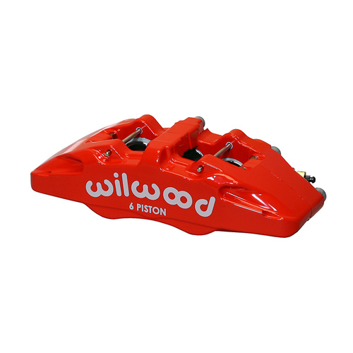 Wilwood Caliper, DP6, Lug, 0.81 in. Rotor Width, 13.00 in. Rotor Dia., 1.62/1.38/1.38 in. Bore, LH, Alum, Red, Each