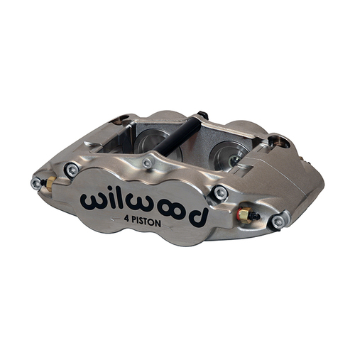 Wilwood Caliper, FSL4R ST, Radial, 0.81 in. Rotor Width, 14.00 in. Rotor Dia., 1.88/1.75 in. Bore, Aluminum, RH, Nickel, Each