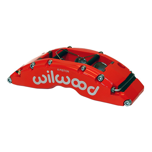 Wilwood Caliper, TC, Radial, 1.38 in. Rotor Width, 16.00 in. Rotor Dia, 1.75/1.38/1.38 in. Bore, RH, Alum, Red, Each