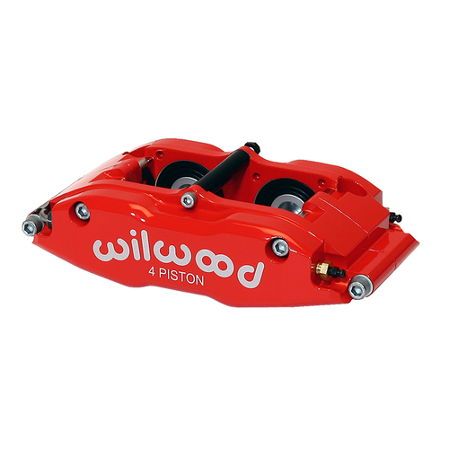 Wilwood Caliper, BNSL4R, Radial, 1.10 in. Rotor Width, 14.00 in. Rotor Dia., 1.75/1.75 in. Bore, LH, Alum, Red, Each