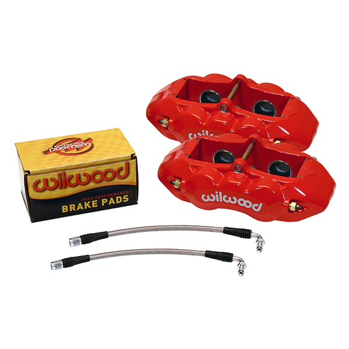 Wilwood Brake Kit, Rear, D8-4 Replacement Caliper, Lug, Red, OEM, Kit