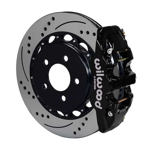 Wilwood Brake Kit, Rear, AERO4 Big Brake For OE Parking Brake, Radial, 14.25 Rotor, SRP, Black, OEM, Kit