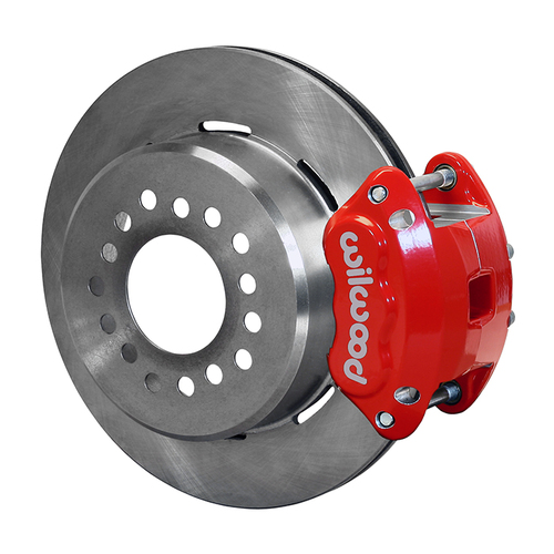 Wilwood Brake Kit, Rear, D154 Parking, Floating, 12.19 Rotor, Plain Face, Red, Big For Ford New Style, Kit