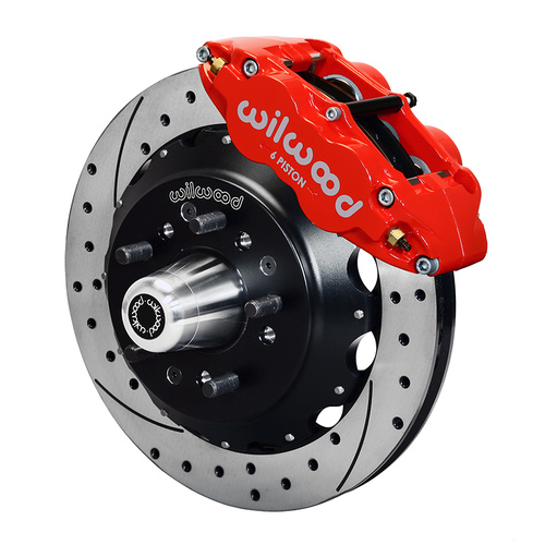 Wilwood Brake Kit, Front, FNSL6R Big Brake (Hub), Radial, 14.00 Rotor, SRP, Red, For Buick, For Chevrolet, For GMC, For Isuzu, Olds., For Pontiac, Kit