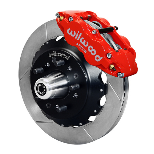 Wilwood Brake Kit, Front, FNSL6R Big Brake (Hub), Radial, 14.00 Rotor, Plain Face, Red, For Buick, For Chevrolet, For GMC, For Isuzu, Olds., For Ponti