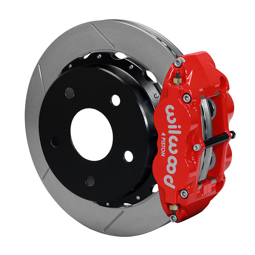 Wilwood Brake Kit, Rear, FNSL4R Big Brake Parking, Radial, 14.00 Rotor, Plain Face, Red, Big For Ford New Style Bronco, Kit