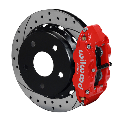 Wilwood Brake Kit, Rear, FNSL4R Big Brake Parking, Radial, 14.00 Rotor, SRP, Red, Big For Ford Bronco, Kit