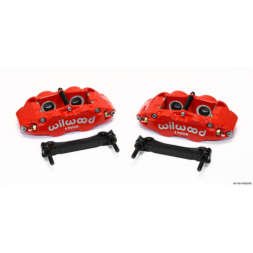 Wilwood Brake Kit, Rear, FNSL4R Caliper & Bracket Upgrade for Corvette C5-C6, Radial, 13.00 Rotor, Plain Face, Red, OEM, Kit