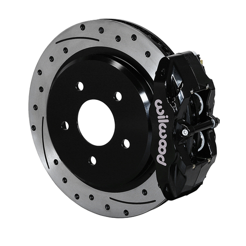 Wilwood Brake Kit, Rear, DPC56 Replacement Caliper and Rotor Kit, Lug, 12.01 Rotor, GT Slotted & Drilled, Black, Kit