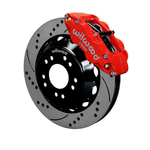 Wilwood Brake Kit, Front, FNSL6R Big Brake (Hat), Radial, 14.00 Rotor, SRP, Red, For Chevrolet, For GMC, Kit