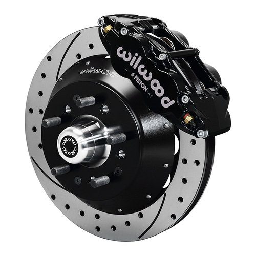 Wilwood Brake Kit, Front, FNSL6R-DS Big Brake (Hub), Radial, 14.00 Rotor, SRP, Black, For Buick, For Chevrolet, For GMC, Heidts, Olds., For Pontiac, K