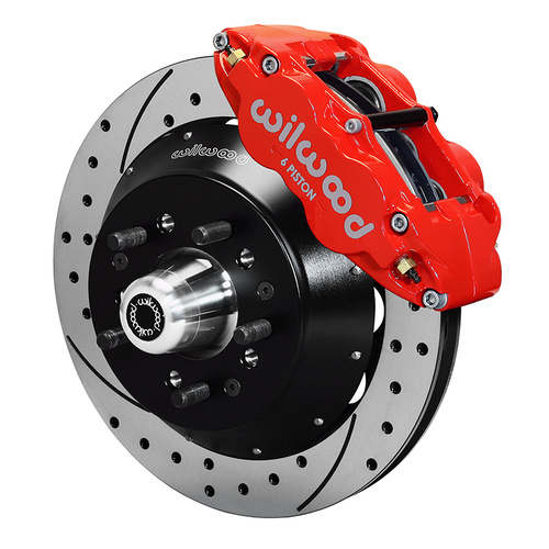 Wilwood Brake Kit, Front, FNSL6R-DS Big Brake (Hub), Radial, 14.00 Rotor, SRP, Red, Art Morrison, Roadster, Kit