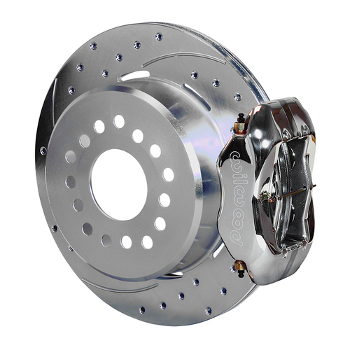 Wilwood Brake Kit, Rear, FDLI Parking, Lug, 12.19 Rotor, Plain Face, Zinc/Polished, Big For Ford New Style, Kit