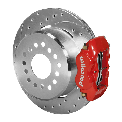 Wilwood Brake Kit, Rear, FDLI Parking, Lug, 12.19 Rotor, Plain Face, Zinc/Red, 12 Bolt, Kit