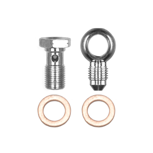 Wilwood Fitting Kit, Banjo, -3 Male, M10-1.00 Banjo Bolt/Washers