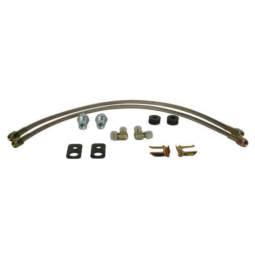 Wilwood Flexline, 18.00 in. Length, -3 Female to -3 Female, For Subaru Front, Kit