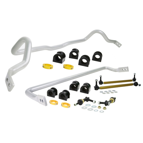 Whiteline Sway Bar, Front and Rear, Solid, Steel, 27mm, Mazda, Kit