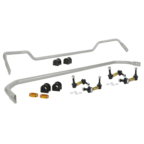 Whiteline Sway Bar, Front and Rear, Solid, Steel, 24mm Front and 16mm Rear, Mazda, Kit Contains BMF54Z, BMR81Z, KLC144 