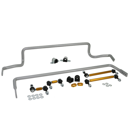 Whiteline Sway Bar, Front and Rear, Solid, Steel, 26mm Front and 24mm Rear, Mitsubishi, Kit contains BMF56XZ, BMR86XZ, KLC163, KLC144