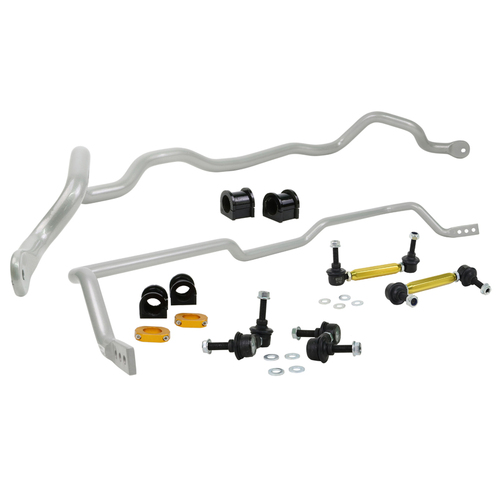 Whiteline Sway Bar, Front and Rear, Solid, Steel, 26mm Front and 24mm Rear, Mitsubishi, Kit