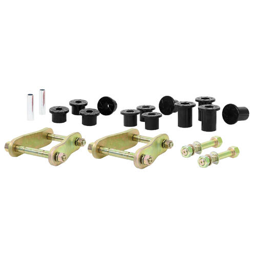 Whiteline Rear Axle Leaf Spring, Bushing and Greaseable Shackle/Pin Kit, Nissan